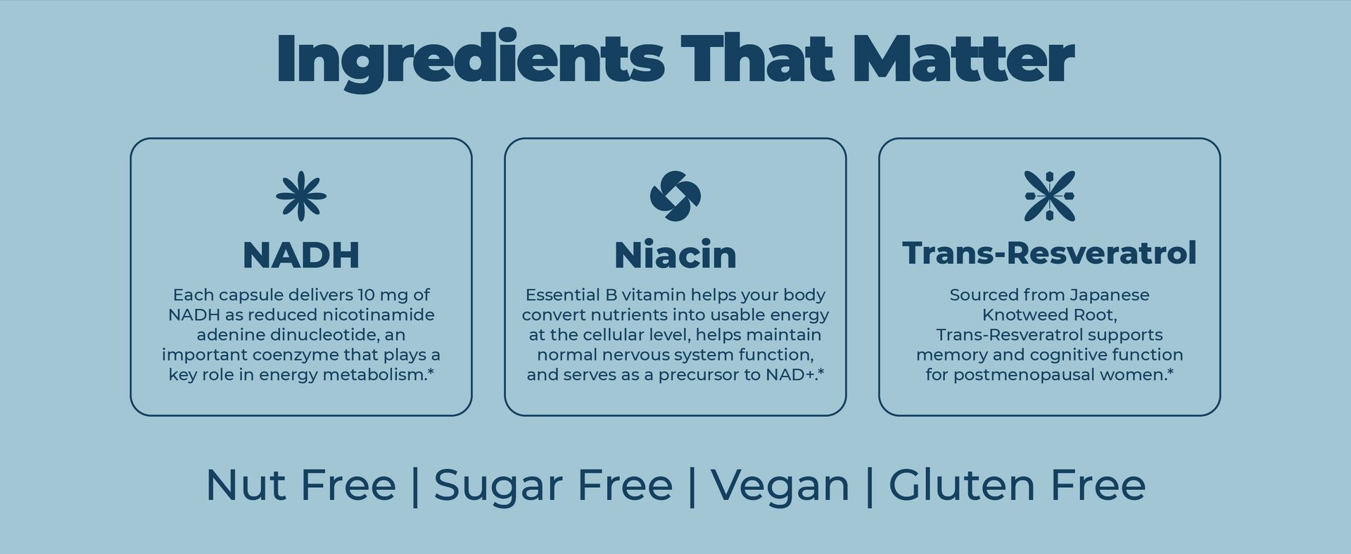 MARYRUTH'S NADH Capsules, Niacin, NAD+ Precursor, 30 Servings, CoQ10, Vegan