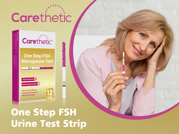 [12 Pack] Carethetic FSH Menopause Test Strips - Rapid At-Home Menopause Stage Test Kit, High-Sensitivity FSH Detection