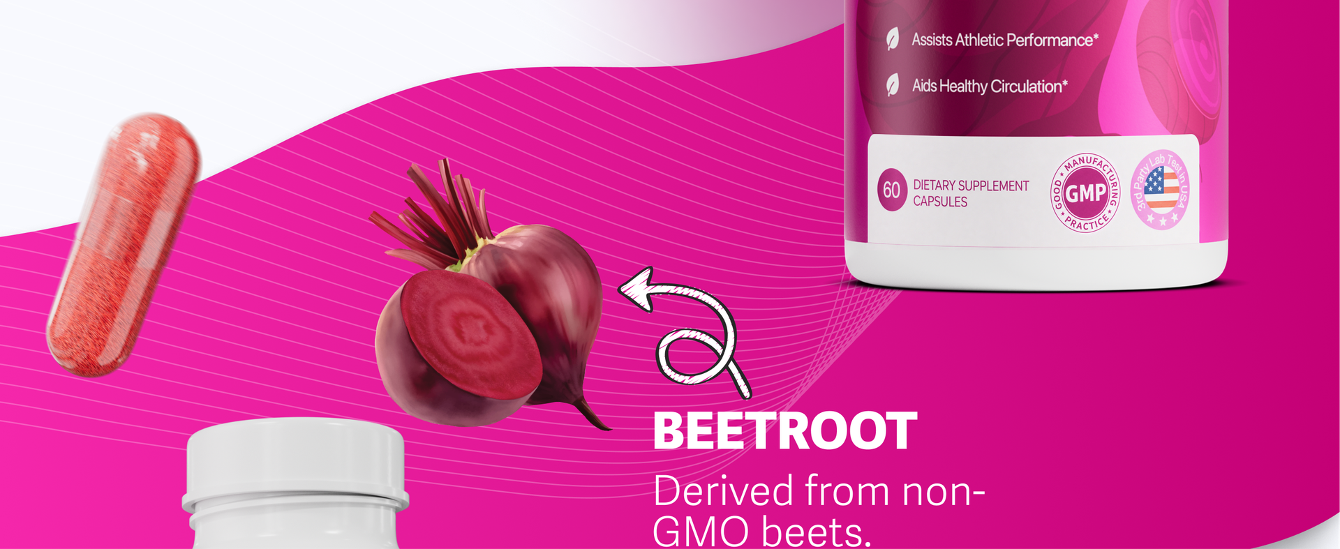 Rosabella Organic Beet Root Capsules - 1300mg Beet Root Powder Aids Healthy Circulation & Vitality, Non-GMO, Beet Root Supplement - 60 Capsules, 30-Day Supply