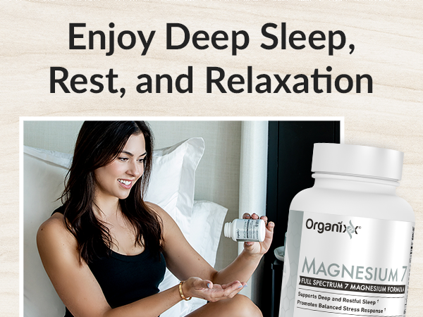 Organixx Magnesium 7 Complex, Sleep & Muscle Support, 60 Caps