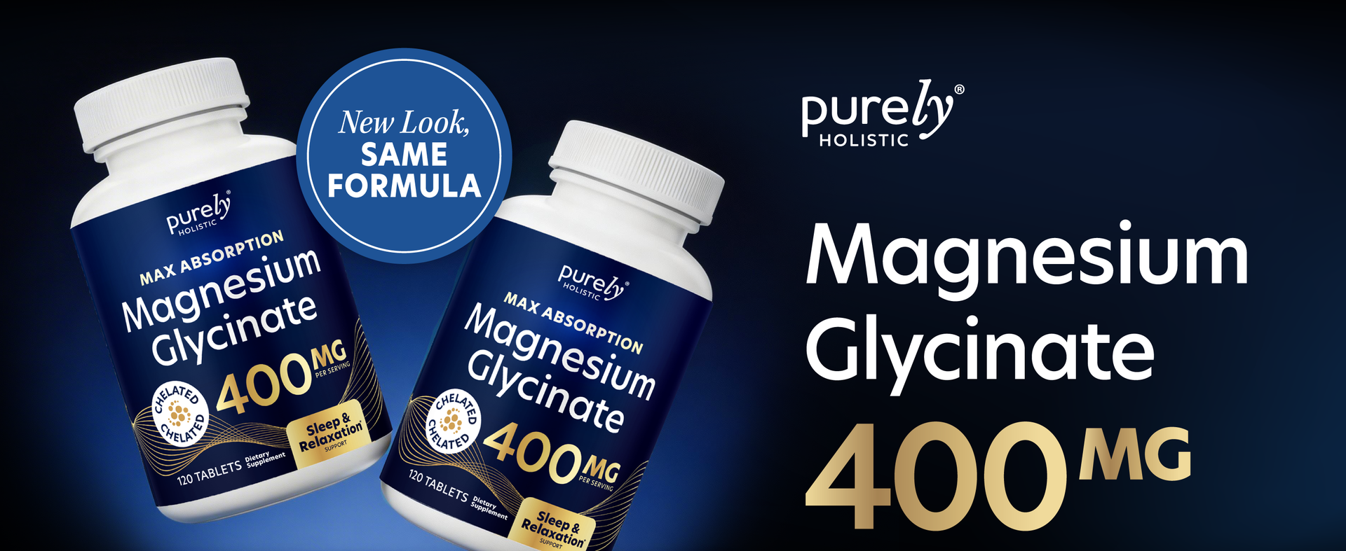 Magnesium Glycinate 400mg, Sleep & Relaxation Support, High Absorption