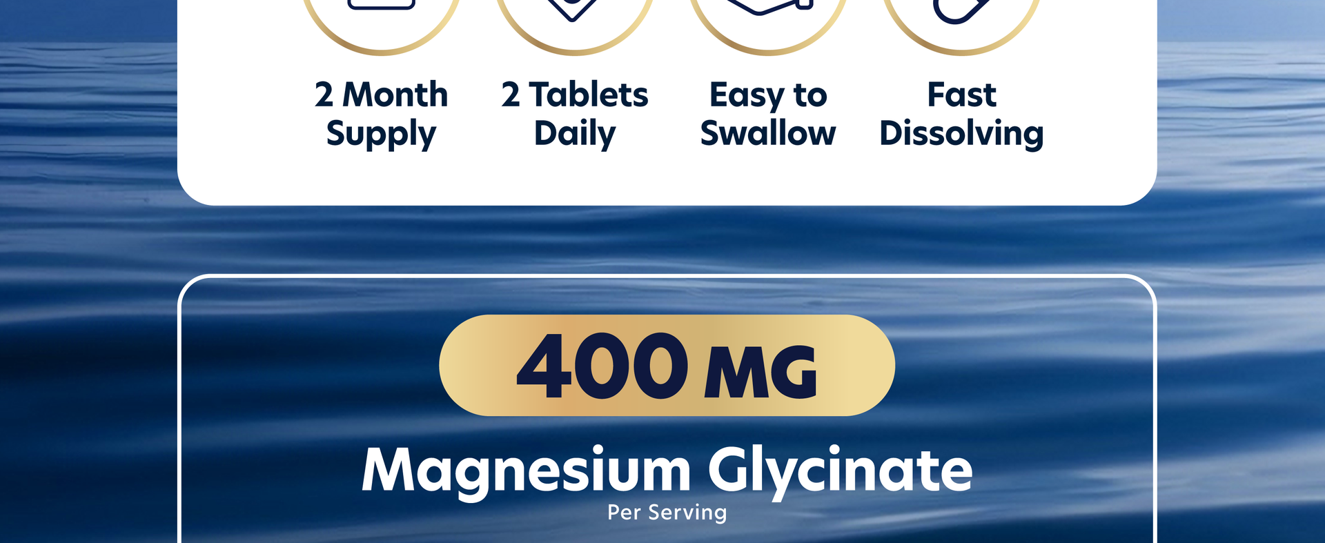 Magnesium Glycinate 400mg, Sleep & Relaxation Support, High Absorption