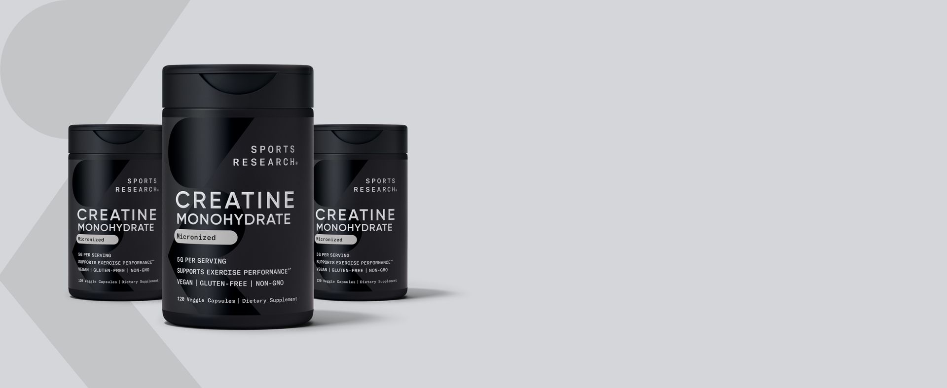 Sports Research® Creatine Monohydrate Capsules 5g, 120 Count