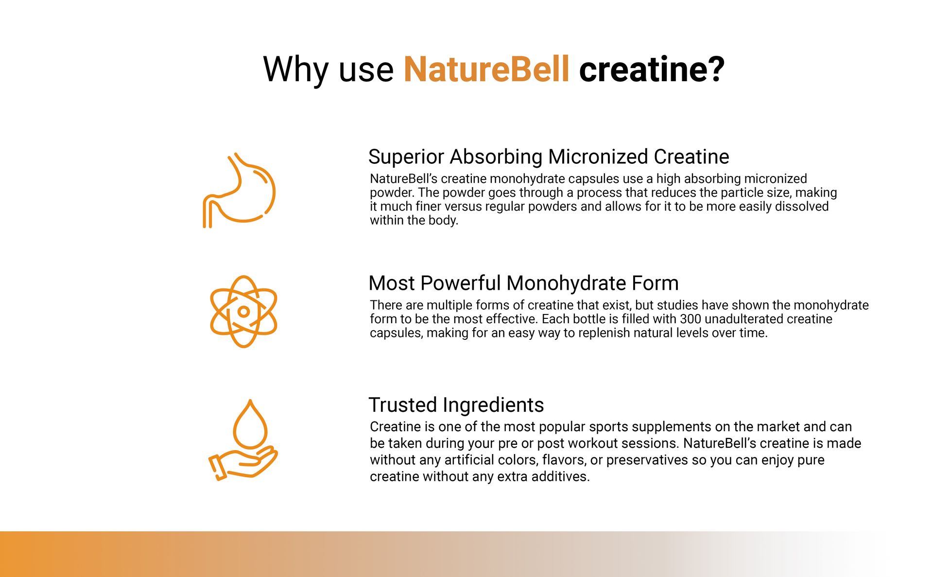 NatureBell Creatine Monohydrate Capsules 3,000mg Per Serving, 300 Count | Micronized, Unflavored Creatine Pills | Pre-Workout & Muscle Strength Support | Easy to Swallow, Filler-Free | 50 Servings