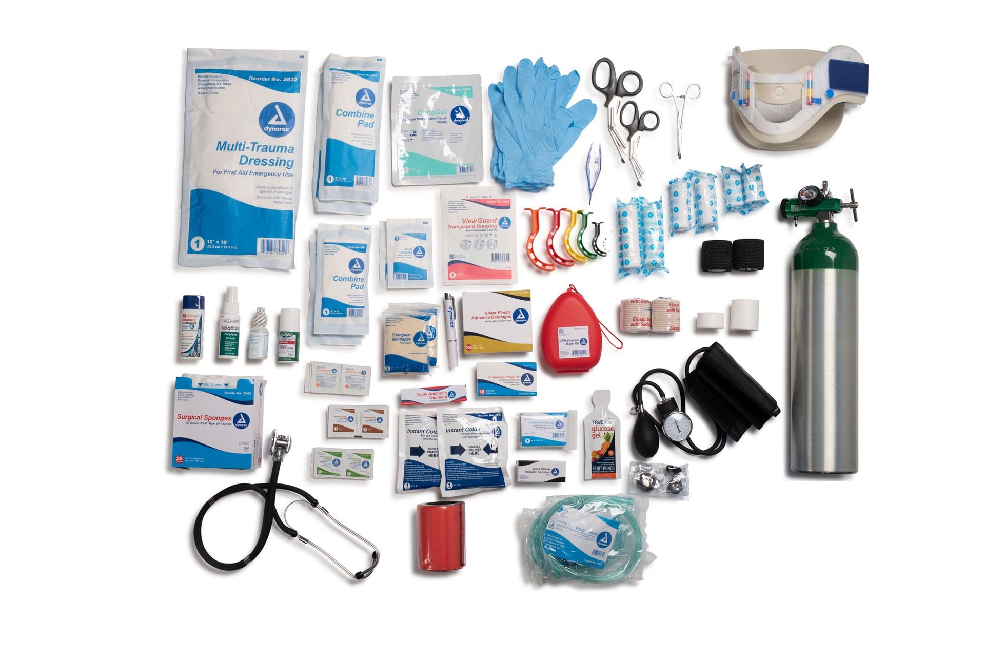 Scherber Fully-Stocked Premium First Responder Backpack | EMT/EMS Medic Trauma, Bleeding & Oxygen Medical Kit | CAT Tourniquet, QuikClot 4x4, HyFin Chest Seal & 250+ First Aid Supplies - Blue