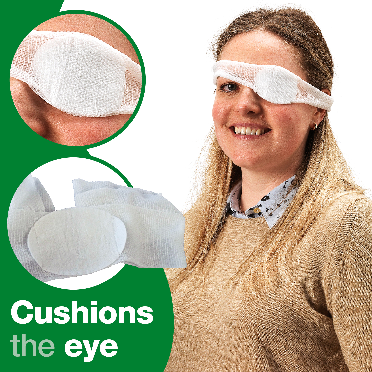 Safety First Aid HypaCover Pack of 6 Sterile Eye Pad Dressing Bandages