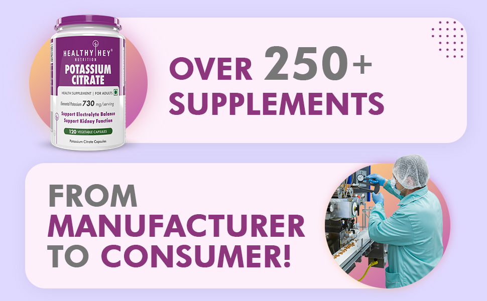 Citrato di potassio di nutrizione sana - 120 capsule vegetali