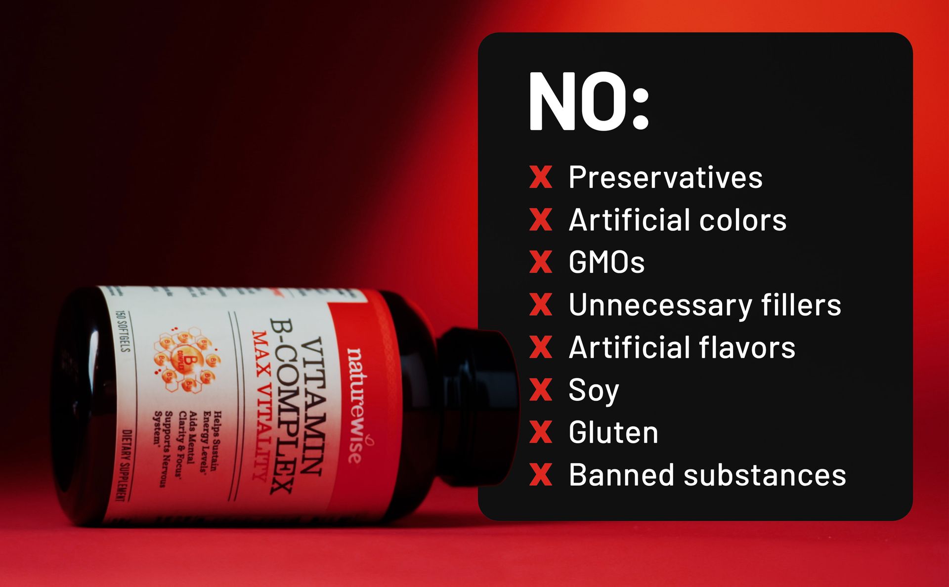 NatureWise Vitamin B Complex for Women and Men - with Folic Acid Biotin B1 B2 B3 B6 B12 - Support Cellular Energy & Mental Clarity - Gluten & Dairy Free - 60 Softgels[2-Month Supply]