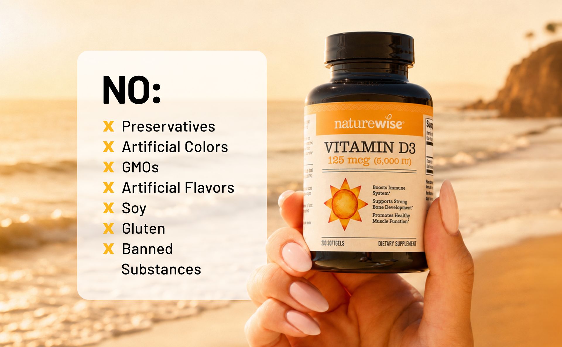 NatureWise Vitamin D3 5000IU Supplement, Immune Support, 360 Mini Softgels