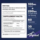 CoQ10 100mg + acido lipoico 200mg per porzione, 1 mese di fornitura, fino a 5X assorbimento migliorato, R-Lipoic Acid/CoQ10 supplemento per la salute del cuore e la salute cognitiva 60 capsule