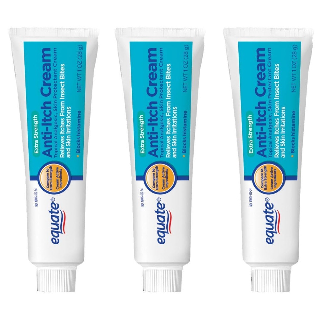 Equate Crema Anti-Itch e Protezione della pelle ad alta resistenza, 1 oncia (3 Confezione)