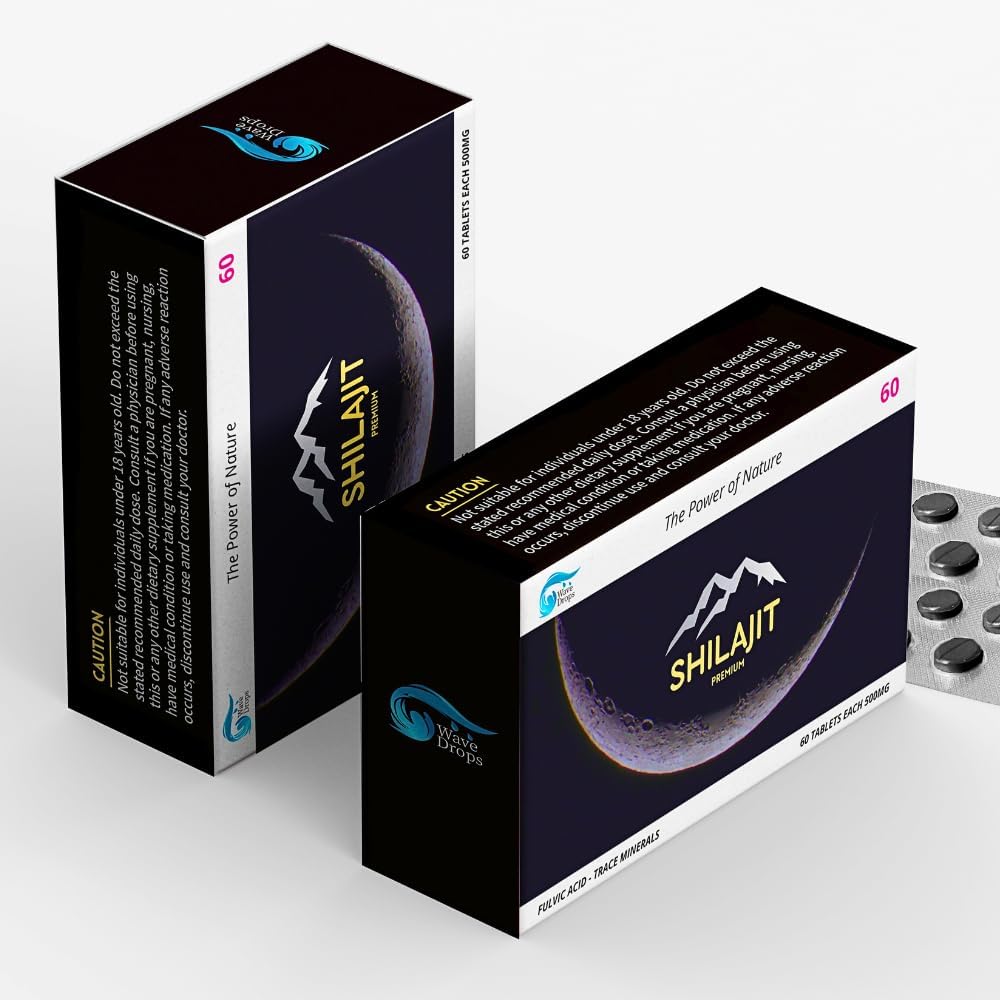 100% pura massima resistenza Shilajit Resina compresse: Energia, Metabolismo, Immunità - 85+ Trace Minerals & Acido Fulvico - Compresse naturali Shilajit