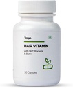 Capsula di Vitamine di Capelli, Blocco DHT naturale & Biotin Capsule per la crescita dei capelli, Controllo caduta dei capelli, Contiene 12 mcg Biotina, Vitamina, Ferro, Omega 3 & Bhringraj (30 Multivitaminici per capelli)