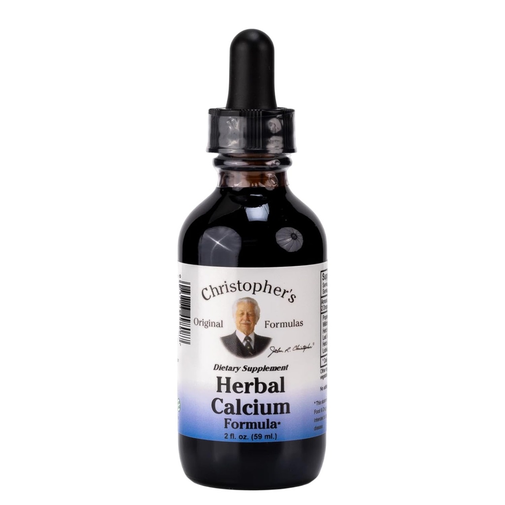 Estratto di calcio a base di erbe di Christopher's Original Formulas, supporto naturale per la salute di ossa, 2 oz