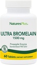 Natures Plus Ultra Bromelain - 60 Compresse - 1500 mg di Ananas Bromelain - Supporta la salute digestiva, Supporto congiunto > 60 Serve