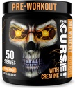 JNX SPORTS The Curse! Polvere pre allenamento per uomini e donne, caffeina, beta-alanina, creatina, L-citrullina, 50 selezioni, arancione Mango Flavor – Boost Energy, Forza & Focus