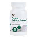 Forever Living - Fields of Greens, Green Superfood Supplement with Barley Grass, Wheat Grass e Alfalfa to Cleansing and Alkalizing, 80 compresse