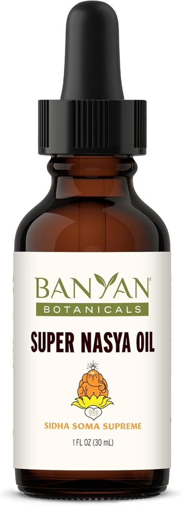 Banyan Botanicals Super Nasya olio – Herbal Nasal olio gocce con Rose & Sandalwood – Soothes The Nasal Passages & Supports Healthy Respiration* – 1 oz – Non-GMO, Chemical Free, Cruelty Free