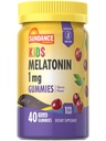 Sundance Kid's Melatonin Gummies 1mg | 40 Count | Cherry Flavor | Vegan, Non OGM e Gluten Free Supplement
