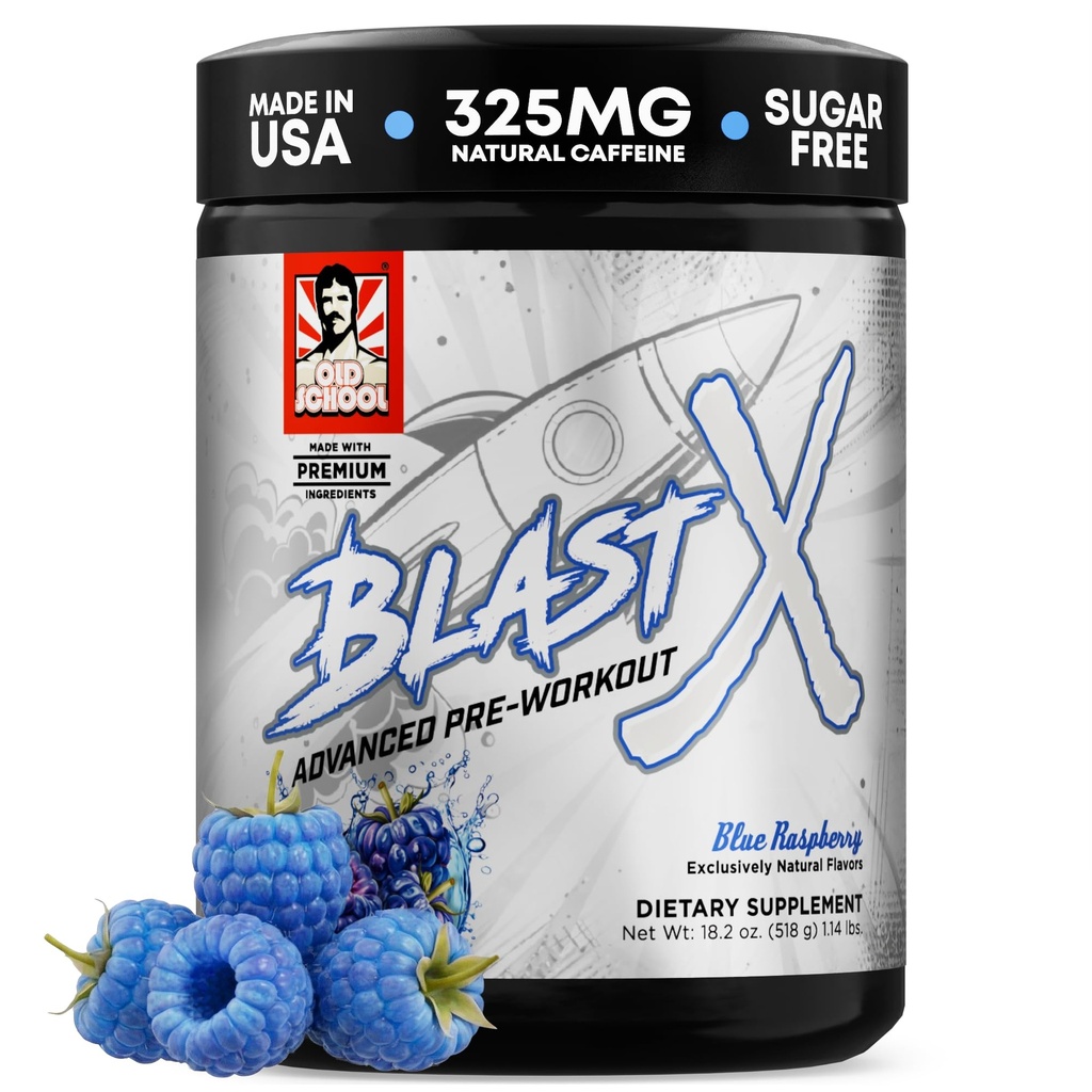 Old School Labs | Blast X Advanced Pre Workout Powder, Intense Energy Booster Preworkout per uomini e donne