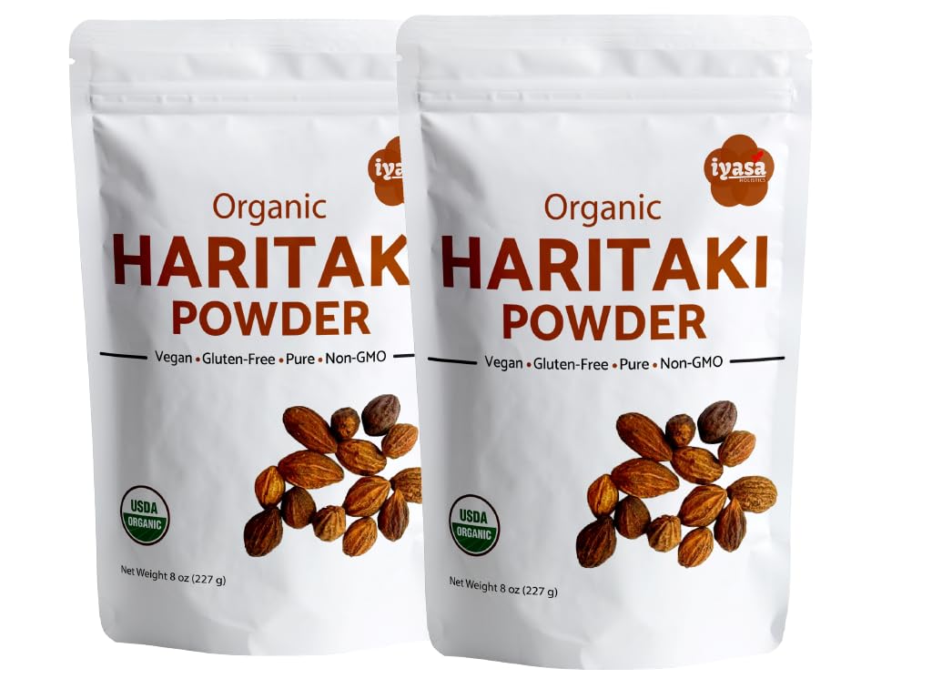 Polvere di frutta organica Haritaki Harde Harad Terminalia chebula Kadakapudi 16 Oz 453 GM 1 Rilievo del gas di digestione del pondo Salute Bowel Funzione Ayurveda Superfood Pouch