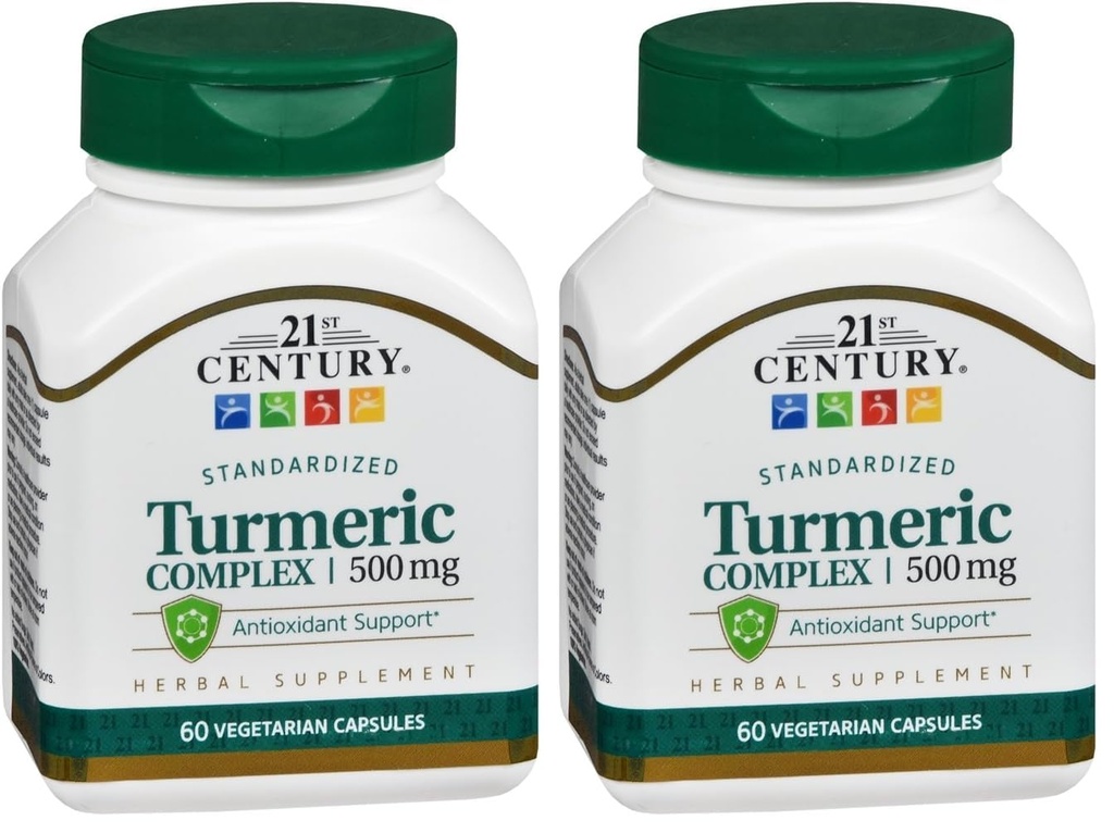 21st Century Turmeric Complex Capsule Vegetariani, 60 Conte (Pacchetto di 2)