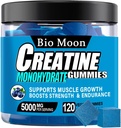 Creatina Monoidrato Gummies 5000mg per uomini e donne, Chewables Creatina Monoidrato per la resistenza muscolare, Muscle Builder, Energy Boost, Pre-Workout Supplement(120 Count)- Blueberry Flavour