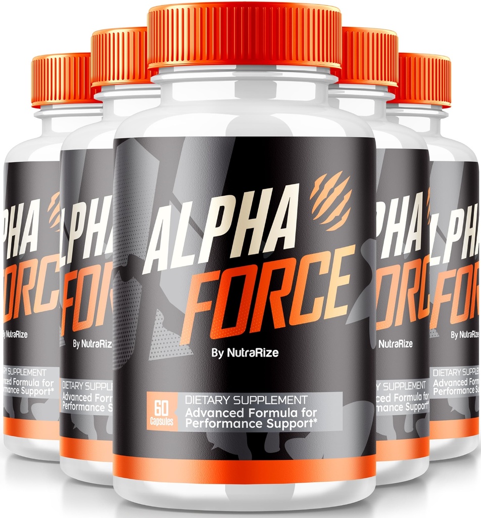 NutraRize (Pack of 5 Alpha Force Capsule, Tutte le pillole naturali per sostenere l'energia e le prestazioni, Formula nutrizionale per la salute generale, Official AlphaForce Review (300 capsule)