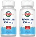 KAL 100 Mcg Selenium Yeast Free Tablets, 100 Count | Pack di 2