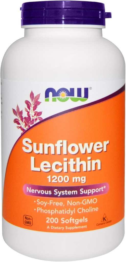 Ora Alimenti Lecitina di girasole 1200mg, 200 Softgels, confezione di 2