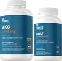 Dr. Tobias AKG Supplement & Adult Multivitamin - Totale energia cellulare & Nutriente Supporto per il benessere generale e la vitalità, Vegan, Non OGM