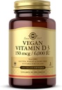 Solgar Vegan Vitamin D3 (Cholecalciferol) 150 mcg (6,000 IU) - 100 Softgels - Supporto immunitario, aiuta a mantenere le ossa sane e denti - Non OGM, Vegan certificato, Gluten & Dairy Free - 100 Servings