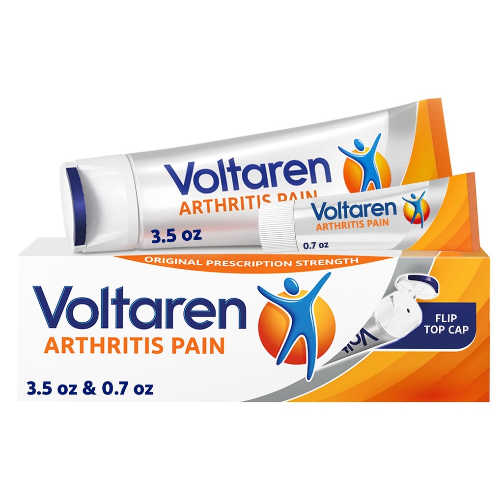 Voltaren Arthritis Gel di dolore per la potente Artrite Topical Pain Relief con Diclofenac - NUOVO Easy Open Cap - 100 g Tube E 20 g