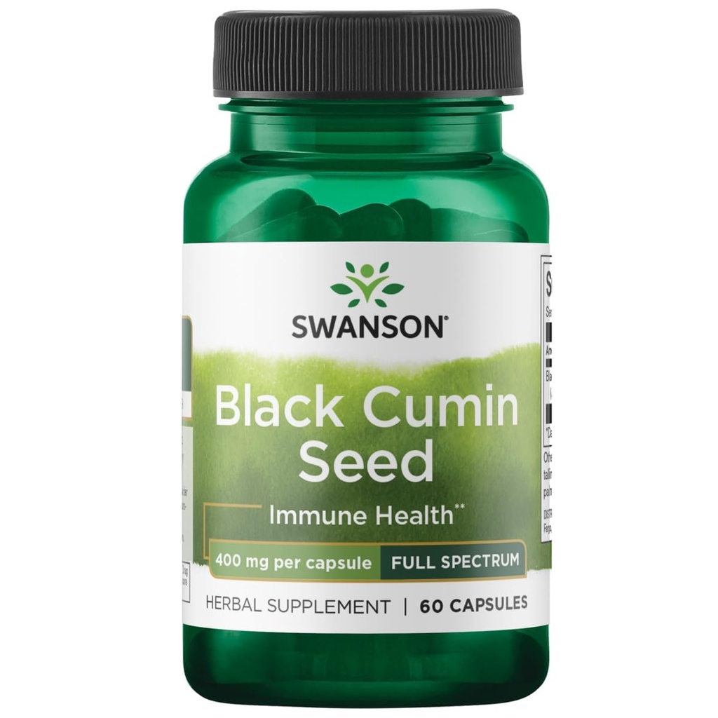 Swanson Full Spectrum Black Cumin Seed 400 Milligrams 60 capsule