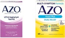 AZO Urinary Tract Infection Test Strip + Vaginal pH Test Kit + lievito infezione & Vaginal Symptom Relief Tablets, 60 Conte