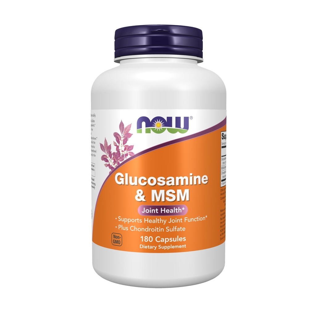 NOW Integratori Alimentari, Glucosamina & MSM più Condroitin Sulfate, Joint Health*, 180 capsule di Veg