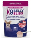 K9 Belly Bliss, All-Natural Gut Health for Dogs, Vet ha approvato Prebiotico per i cani per il supporto digestivo giornaliero e la costipazione del cane, facile da usare Topper per il cibo asciutto e bagnato, 30 Scoops.