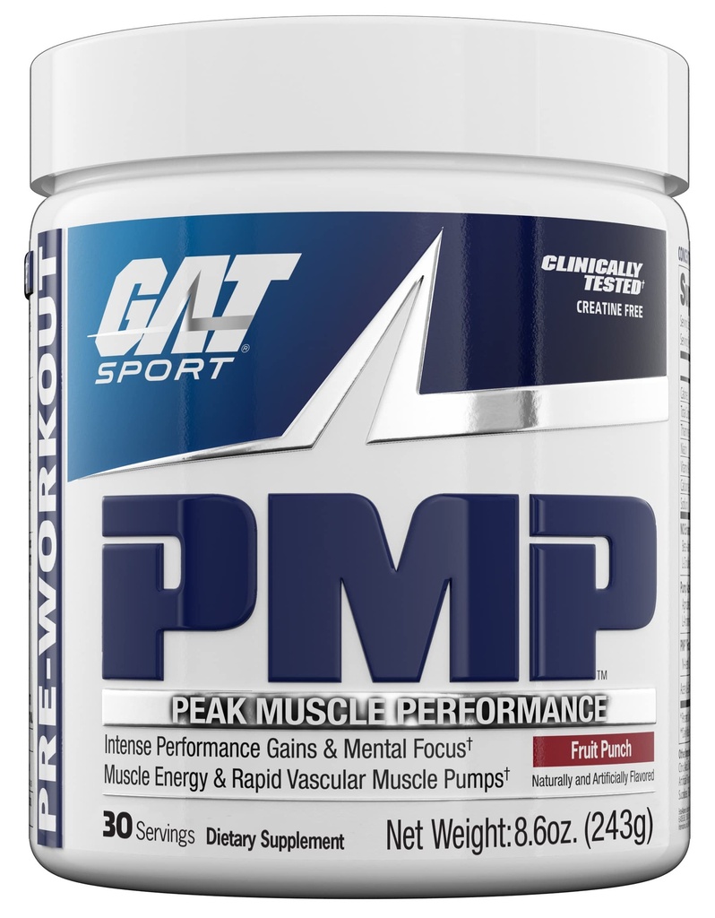 GAT SPORT PMP (Peak Muscle Performance), Pre-Workout, 30 Serve (Fruit Punch)