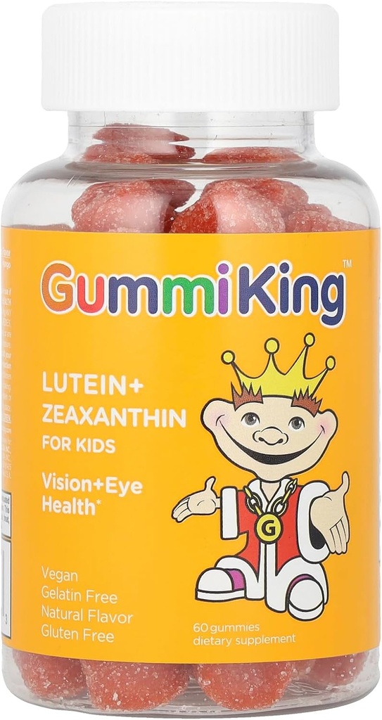 Gummi King Lutein + Zeaxanthin Gummi (integratore alimentare), Mango naturale, 60 Conte