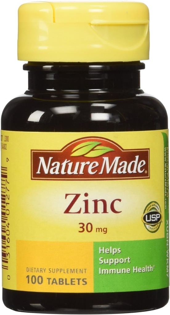 Tabs di zinco naturale - 30 mg - 100 ct