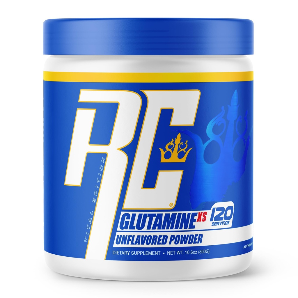 Ronnie Coleman Signature Series Glutamine Polvere, Supplemento per il recupero muscolare post allenamento, Integratori con L-Glutamina per gli uomini e le donne, Supporto di resistenza, Miscela di bevanda non aromatizzata, 120 Serve