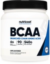 Nutricost BCAA Polvere 2:1:1:1 (90 Serve, Nessun Aroma Aggiunto) - Aminoacidi a catena ramificata