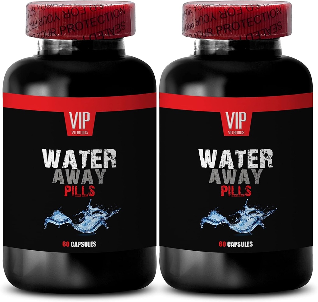 Bloating Relief and Belly Reduction - Water Away Diuretic Pills - Natural Detox Pills - Pillole d'acqua per gambe e piedi Swollen - Diuretici naturali per la ritenzione idrica - Pillole diuretiche - 2B 120Capsules