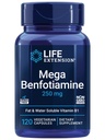 Estensione della vita Mega Benfotiamine, 250 mg, una forma grassa-Soluble di tiamina, Metabolismo sano, Ultra-biodisponibile vitamina B1, alta potenza, senza glutine, non OGM, Vegetariano, 120 capsule