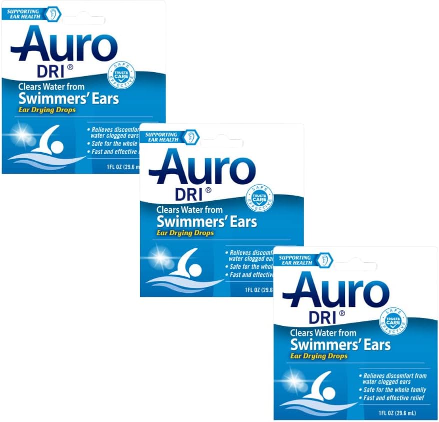 Auro-Dri Ear Water-Drying Aid 1 oz (pacchetto di 3)