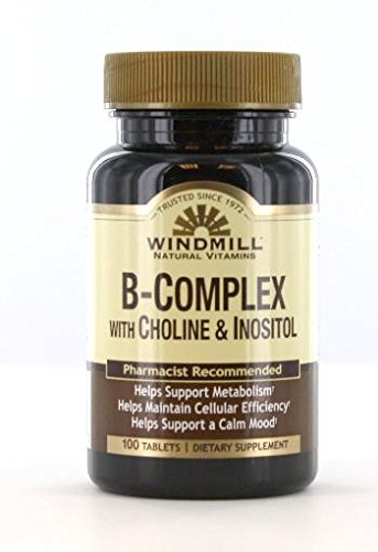 Mulino a vento B-Complex con Choline e Inositol Tabs 100'S mulino a vento