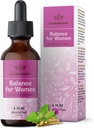 HERBAMAMA Balance per donne gocce - Latte Thistle, Vitex Berry, Angelica, Maca Root & Ashwagandha Donne Supplementi - Vegan, Alcol & Sugar-Free, 28-Day Supply