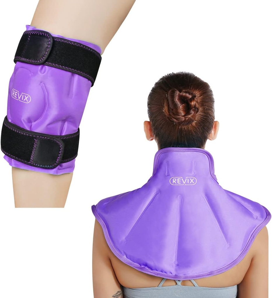 Pacchetto di ghiaccio del ginocchio REVIX per lesioni riutilizzabili e grande coperta del pacchetto di ghiaccio del pacchetto del collo per il sollievo del dorso superiore