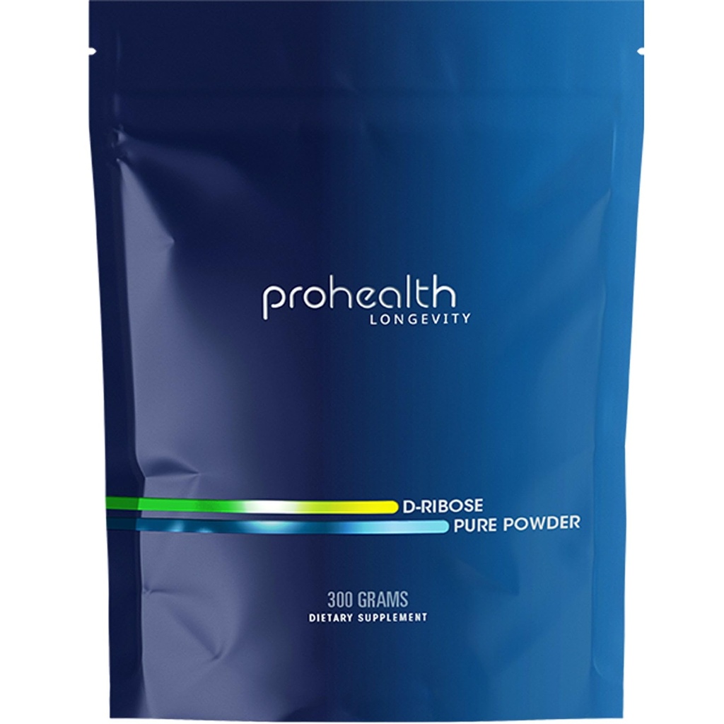ProHealth D-Ribose (300 Grammi) Aiuta il ripristino + Sostenere l'energia | Accelera il recupero dei tessuti | Aiuta la stanchezza muscolare | Con Bioenergy Ribose: clinicamente provato, brevetto protetto, qualità assicurata