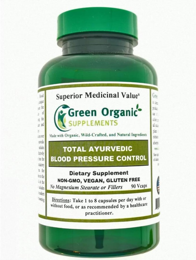 Integratori organici verdi Pressione sanguigna, Totale Ayuvedic (Pack of 1)